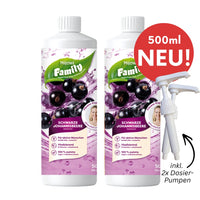 Family Schwarze Johannisbeere 2er Bundle + 2 Dosierpumpen